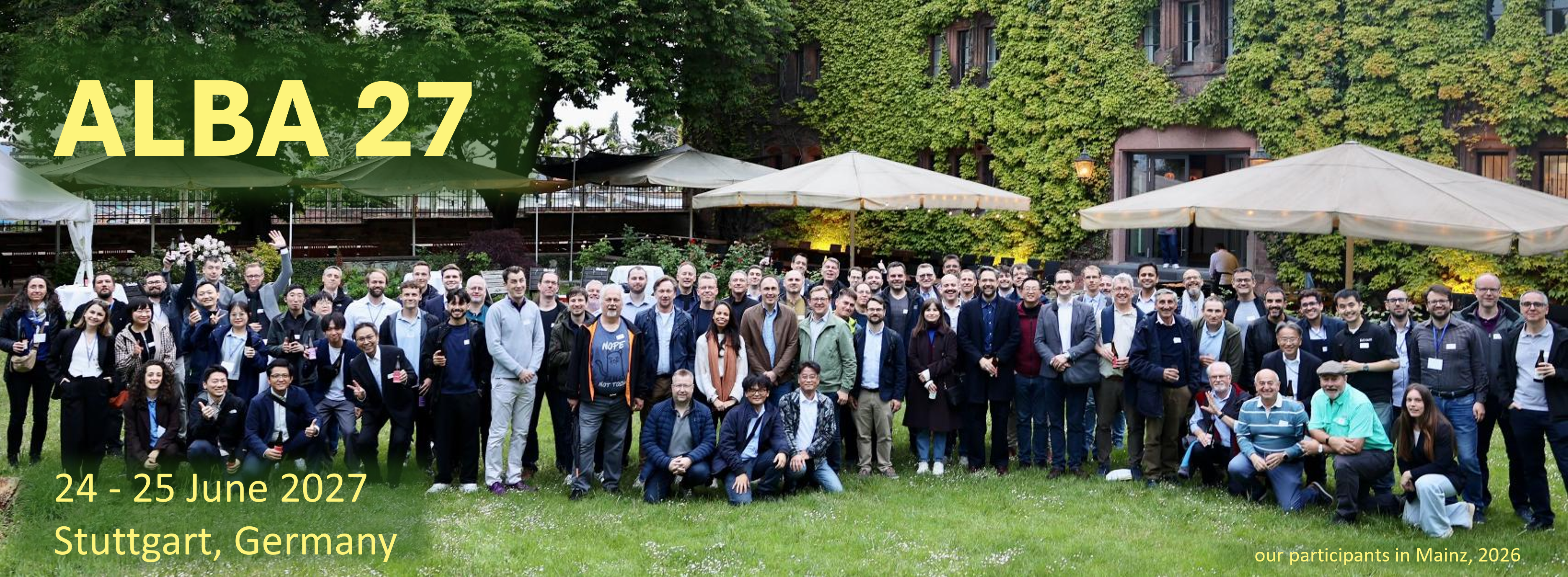 Header banner for the conference: Automotive Low-Voltage Battery Advancements (ALBA) 2027  . This goes from 24 June 2027 to 25 June 2027.